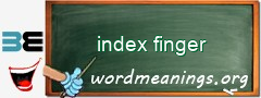 WordMeaning blackboard for index finger